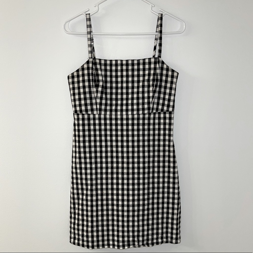 Hollister gingham bodycon mini dress size medium